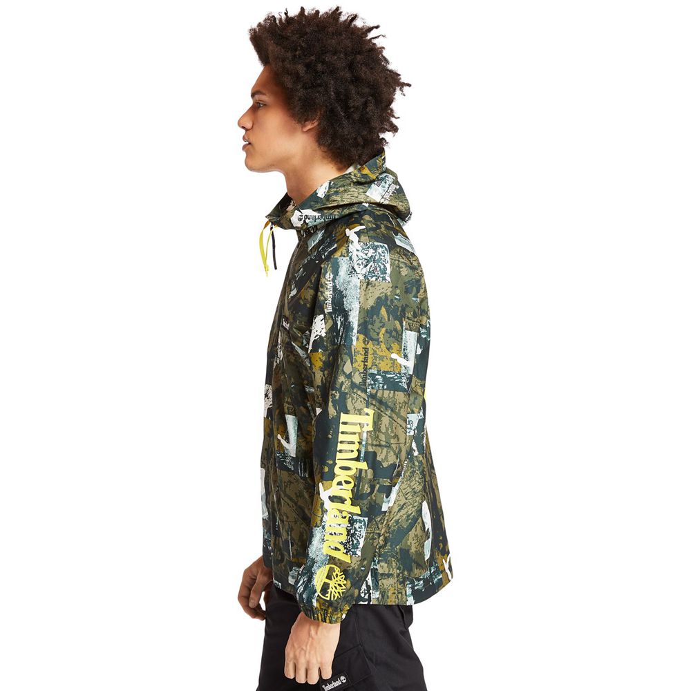 Timberland Mens Jackets Urban Camo Windbreaker - Green - India SD9061783